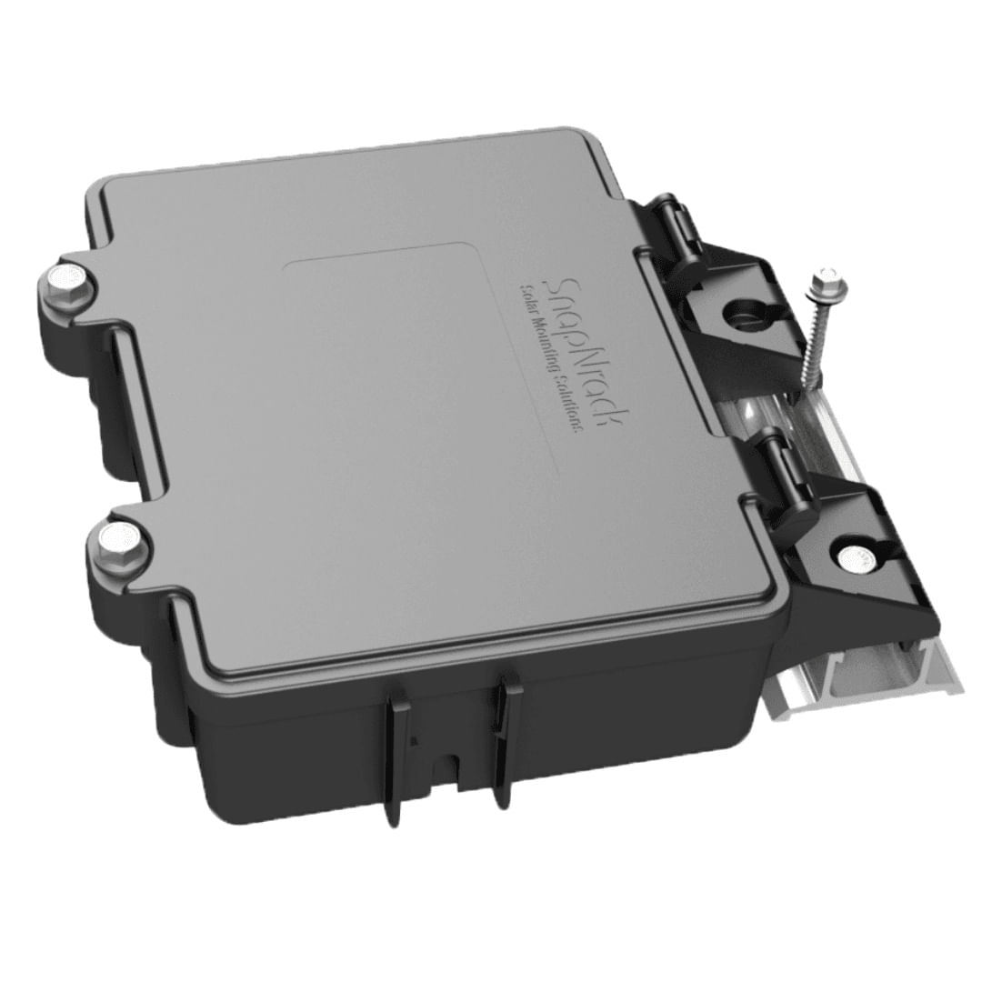 EZ Solar JB-1.2 Rooftop PV Junction Box – For Composite Shingle, Tile & Metal Roofs, Patented Design For Solar Panel Installations
