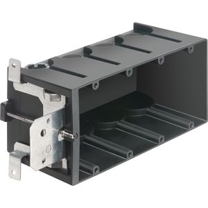 Arlington FA104 4-Gang Adjustable Non-Metallic Outlet Box 3.72-Inch x 7.735-Inch x 3-7/8-Inch 87-Cubic-Inch In/Out Box