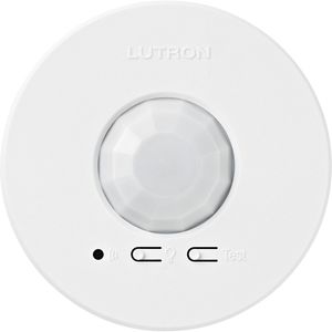 Lutron LRF2-OCR2B-P-WH PIR Wireless Occupancy/Vacancy Sensor 350-Sq-ft 3-Volt DC White Radio Powr Savr