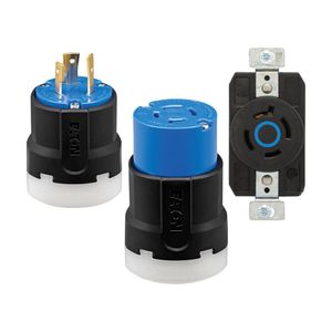 Cooper Wiring Device AHCL620P 3-Wire 2-Pole Color Coded Industrial Grade Ultra Grip Locking Plug 250-Volt AC 20-Amp NEMA L6-20P Blue/Black Arrow Hart