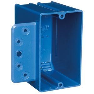 Thomas & Betts B118B-UPC PVC 1-Gang New Work Non-Metallic Outlet Box 3-3/4-Inch x 2-1/4-Inch x 2-15/16-Inch 18-Cubic-Inch Carlon