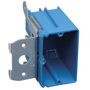 Thomas & Betts B121ADJ PVC 1-Gang Non-Metallic New Work Outlet Box 3.65-Inch x 2.25-Inch x 3.32-Inch 21-Cubic-Inch Carlon