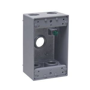 Raco 5322-0 Powder Coated Die Cast Aluminum 1-Gang Weatherproof Electrical Box With Lug 2-3/4-Inch x 4-1/2-Inch x 2-Inch 18.3-Cubic-Inch Bell