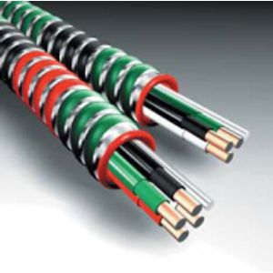 HCF-12/2-CU-AL-GRN-JKT-1000RL Copper Conductor Aluminum Armored MC Health Care Facilities Cable 12/2 1000-ft Reel Green