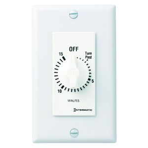 Intermatic FD15MWC Auto OFF FD Series Decorator Style Spring Wound Countdown Timer 125 - 277-Volt AC 15 min