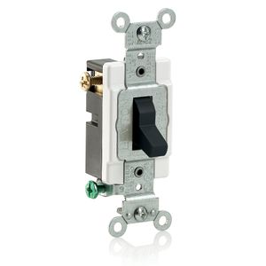 Leviton CS320-2E 120/277-Volt AC 20-Amp 3-Way Commercial/Specification Grade Toggle AC Quiet Switch Black