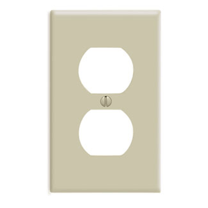 Leviton 86003 Thermoset Device Mount Standard Size 1-Gang Duplex Receptacle Wallplate 1-Duplex Receptacle Ivory