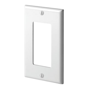 Leviton 80401-NW Thermoplastic Nylon Device Mount Standard Size 1-Gang Wallplate/Faceplate 1-Decora/GFCI White