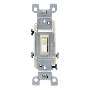 Leviton 1453-2E 120-Volt AC 15-Amp 3-Way Residential Grade Toggle Framed AC Quiet Switch Black