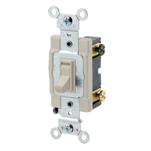 Leviton 54504-2I 120/277-Volt AC 15-Amp 4-Way Commercial/Specification Grade Toggle Framed AC Quiet Switch Ivory