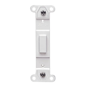 Leviton 80700-W Plastic 1-Gang No Hole Toggle Blank Wallplate Adapter White