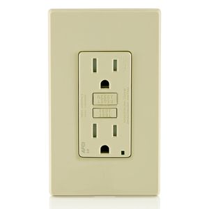 Leviton AFTR1-I Residential Grade Tamper-Resistant Outlet Branch Circuit AFCI Receptacle 20-Amp 125-Volt NEMA 5-15R Ivory Decora SmartlockPro