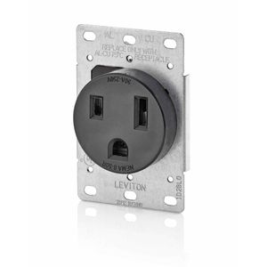 LEV 5374-S00 BLK FLUSH RCPT NEMA  6