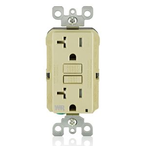 LEV GFWT2-I IVORY GFCI 20AMP 125V