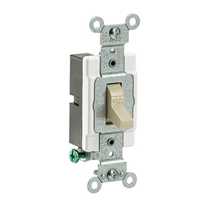 Leviton CS120-2I 120/277-Volt AC 20-Amp 1-Pole Commercial/Specification Grade Toggle AC Quiet Switch Ivory