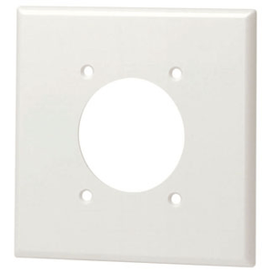 Leviton 80526-W Thermoset Device/Flush Mount Standard Size 2-Gang Wallplate 2-Receptacle White