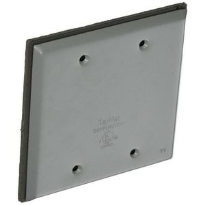 Raco BC200S Powder Coated Die Cast Metal 2-Gang Flat Blank Cover