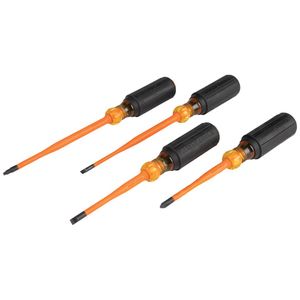 Klein Tools 33734INS 4-Piece Slim-Tip Insulated Screwdriver Set