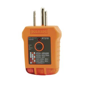 Klein Tools RT210 GFCI Receptacle Tester 110/125-Volt AC In 3-Wire Outlet