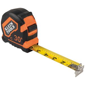 Klein Tools 9230 Orange/Black Double Sided Magnetic Tape Measure 30-ft