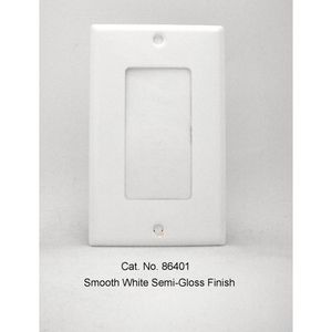 Mulberry 86401 Steel Standard Size 1-Gang GFI Block Wallplate 1-Block Duplex/GFI Receptacle White