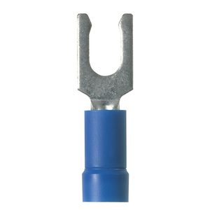 Panduit EV14-10LFB-Q Vinyl Insulated Locking Fork Terminal 16-14-AWG #10 Stud Blue StrongHold