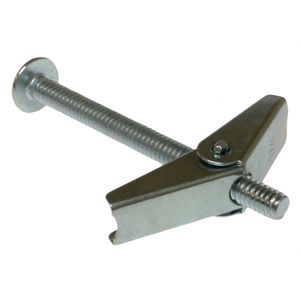 Metallics J1552 Zinc Chromate Steel Phillips/Slotted Drive Mushroom-Truss Head Combo Anchor Spring Wing Toggle Bolt 3/16-Inch x 4-Inch