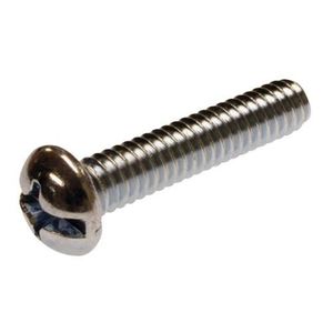 Metallics JRM90 Zinc Chromate Steel Phillips/Slotted Drive Round Head Machine Screw #8 x 2-1/2-Inch