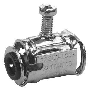 Emerson AMC-50 Steel Insulated Throat Single Straight Box Connector 1/2-Inch Speedlock