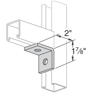 Power Strut PS-603-EG Electrogalvanized Steel 2-Hole End Angle