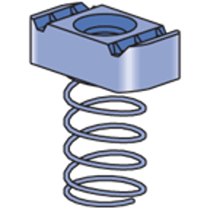 Power Strut PS-RS-1/4-EG Electrogalvanized Steel Clamping Nut With Long Spring 1/4-Inch