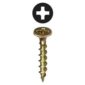 Dottie WRT6114 Yellow Zinc Steel Phillips Drive Bugle Head Drywall Screw #6 x 1-1/4-Inch