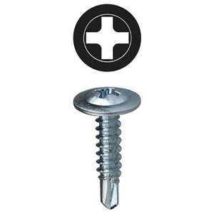 Dottie TEKW8114 Zinc Plated Steel Phillips Drive Wafer Head Self-Drilling Screw #8 x 1-1/4-Inch