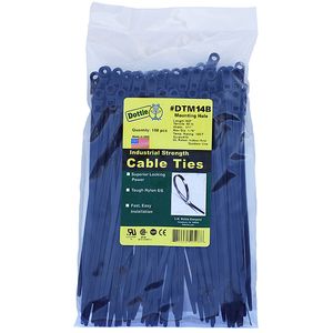 Dottie DTM14B Nylon Heavy-Duty Bent Tip Cable Tie 14.5-Inch UV Black