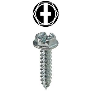 Dottie HWSMS1034 Zinc Plated Steel Slotted/Phillips Drive Hex Washer Head Sheet Metal Screw #10 x 1/2-Inch