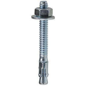 Dottie W38234 Zinc Plated Steel Fully Threaded Wedge Anchor 3/8-Inch x 2-3/4-Inch