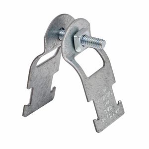 B-Line B2213PAZN Zinc Electroplated 12 Gauge Low Carbon Steel 2-Piece Pre-Assembled Multi-Grip Pipe And Conduit Clamp 2-Inch