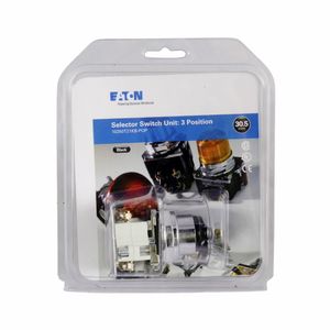 Eaton 10250T21KB 3-Position 10250T Series Heavy-Duty Non-Illuminated Selector Switch Black