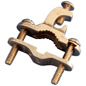 Erico EK16 Bronze Alloy Parallel Direct Burial Rebar Grounding Clamp 1/2 - 1-Inch Pipe 10-2-AWG Solid