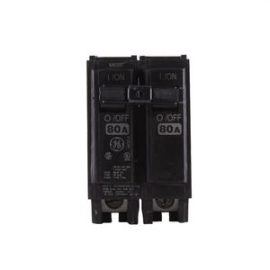 GE Industrial THQL2180 Plug-In Mount Type THQL Feeder Molded Case Circuit Breaker 2-Pole 80-Amp 120/240-Volt AC