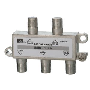 Ideal Industries 85-134 Female High Performance General Purpose 4-Way Digital Cable TV Splitter 5-Mega-Hz - 1-Giga-Hz