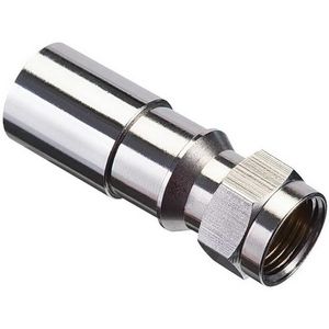 Ideal Industries 92-650 F-Coupler Compression Connector RG-6 RTQ Brass Nickel Plated