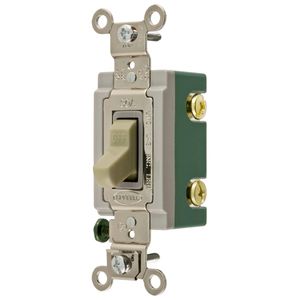 Hubbell-Wiring HBL3031I 120/277-Volt AC 30-Amp 1-Pole Extra Heavy-Duty Specification Grade Toggle Switch Ivory HBL