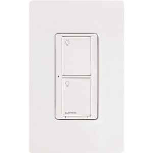 Lutron PD-5WS-DV-WH 120 - 277-Volt 5-Amp 1-Pole 2-Wire Wireless In-Wall Switch White Caseta