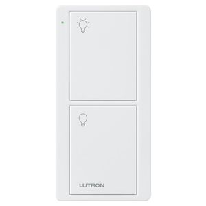 Lutron PJ2-2B-GWH-L01 3-Volt 10-Milli-Amp 2 Button Wireless Remote Control White Pico