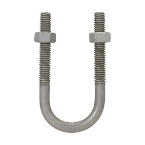 Crouse-Hinds UBM250HD Electrogalvanized Heavy-Duty U-Bolt With Hexagonal Nut 2-1/2 Inch x 3/8-16 UNC