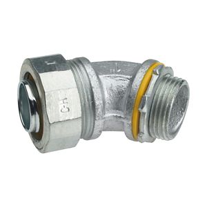 Crouse-Hinds LT7545 Zinc Electroplated Malleable Iron Non-Insulated 45-Degree Liquidtight Connector 3/4-Inch Liquidator