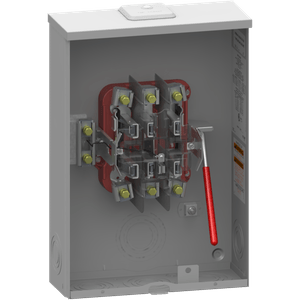 Milbank U1854-XL-QG-BLG-LIS 3-Phase Ringless Meter Socket With Lever Bypass 7 Jaw 1-Position 200-Amp