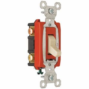 Pass & Seymour CS20AC3-I 120/277-Volt AC 20-Amp 3-Way Heavy-Duty Commercial/Specification Grade Toggle Switch Ivory