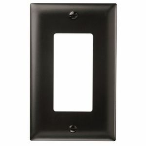 Pass & Seymour TP26-BK Nylon Standard Size 1-Gang Decorator Wallplate 1-Decorator Black TradeMaster